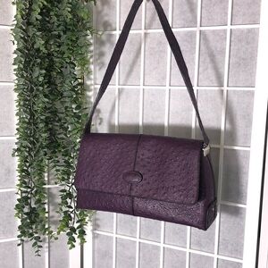 Beautiful Purple Faux Ostrich Skin shoulder Bag. Like New Condition.